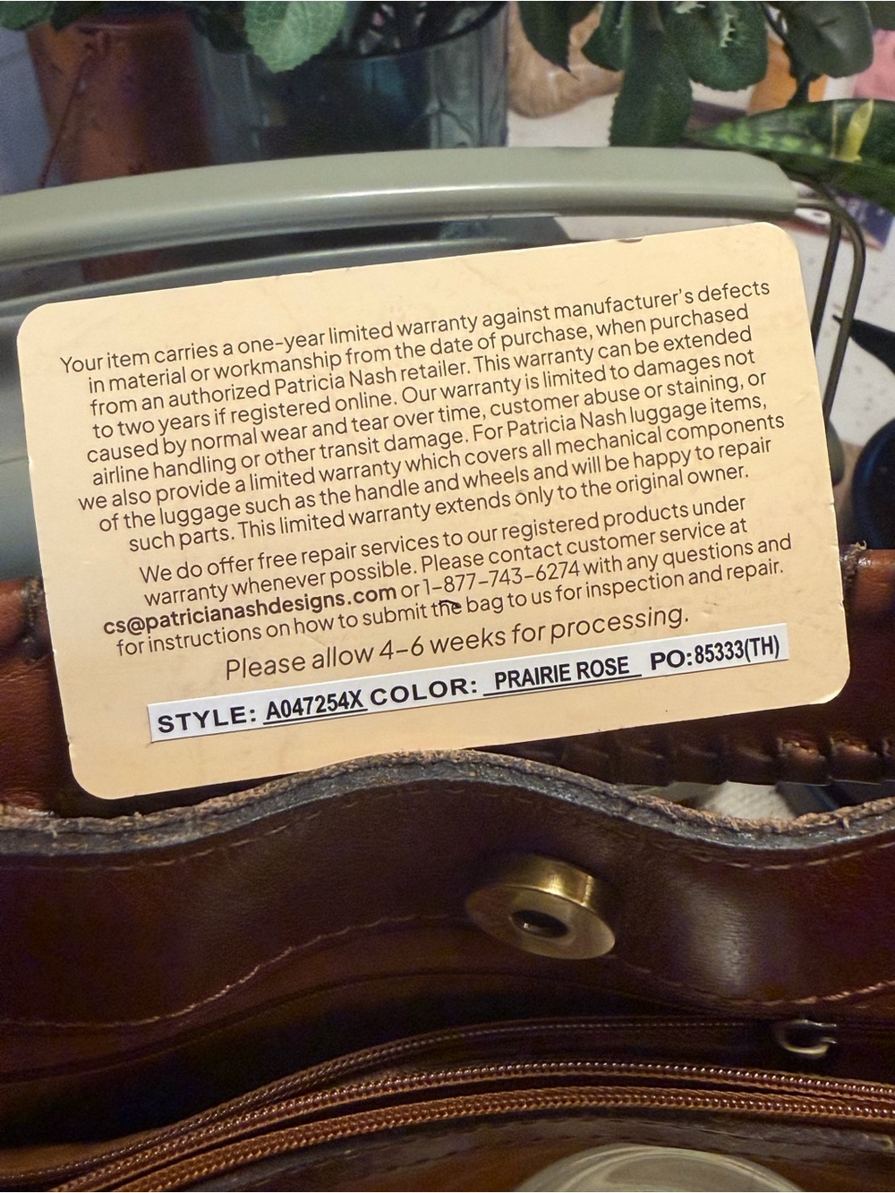 Patricia Nash Designs Prairie Rose Floral Bag + Matching Wallet - Picture 8 of 16